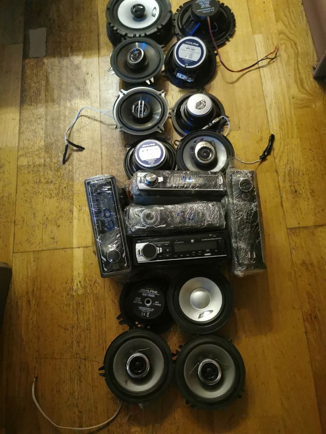 altavoces 45,radios bt desde 25