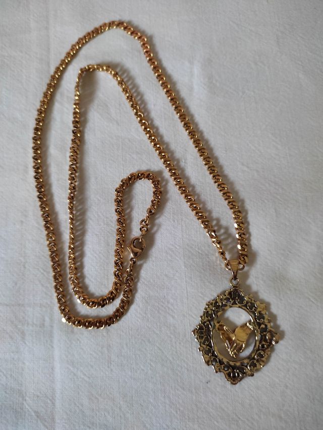 Collar vintage manos enlazadas + Regalo pendientes