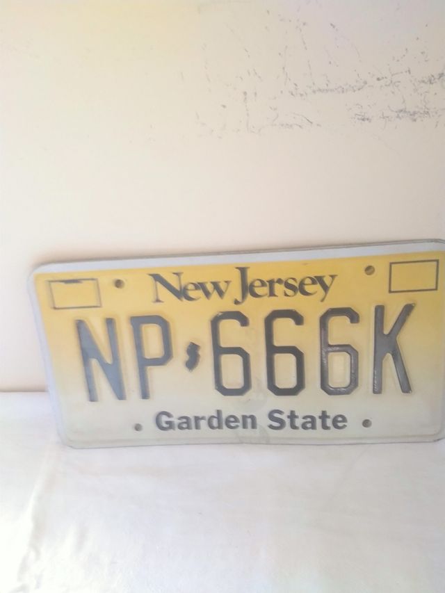  2 Car plates from 1996, "State of New Jersey"