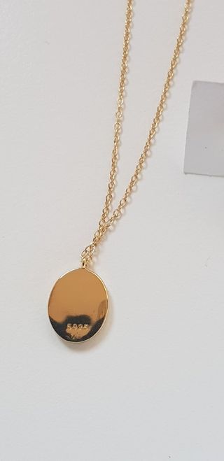 Collar con medalla estrella plata chapada 