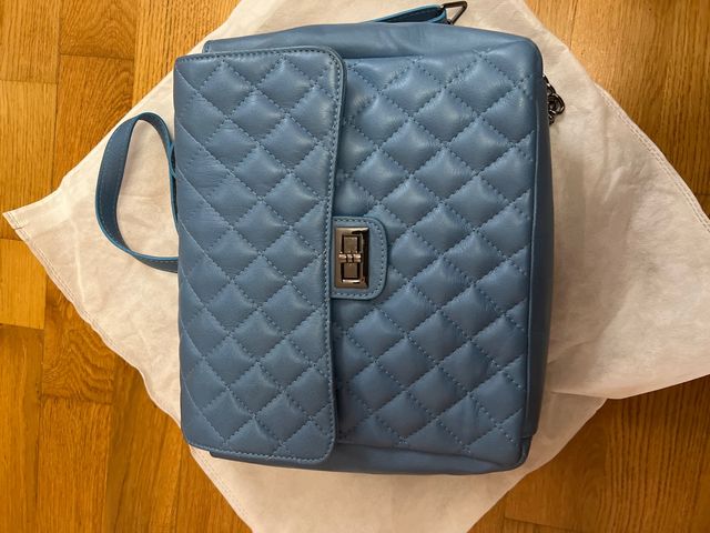 Bolso/mochilla de piel azul