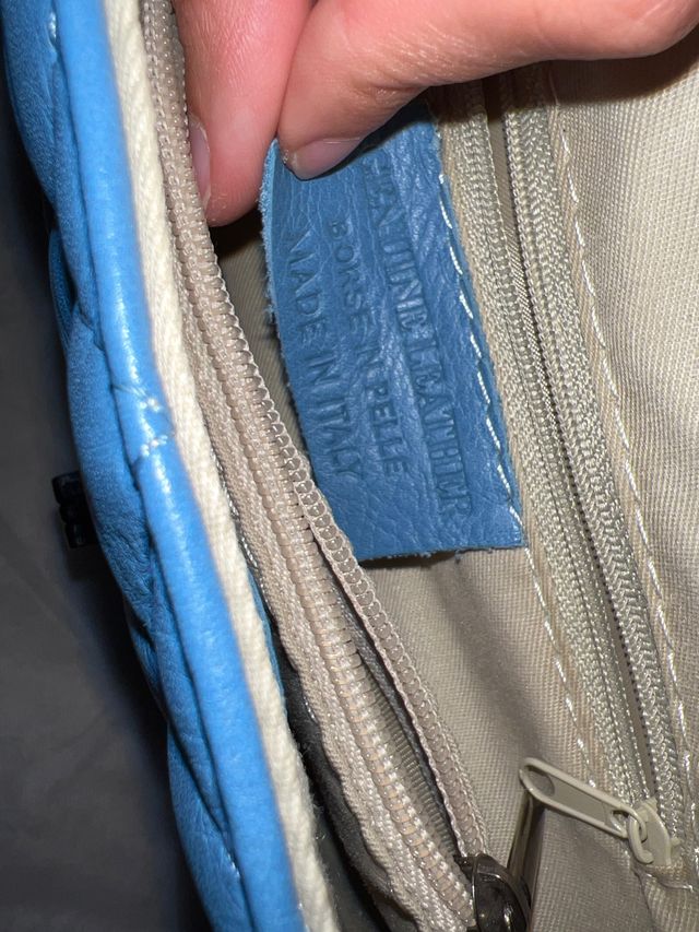 Bolso/mochilla de piel azul