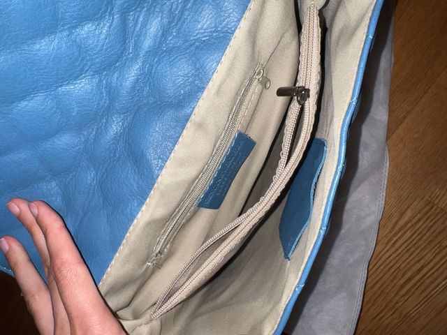 Bolso/mochilla de piel azul