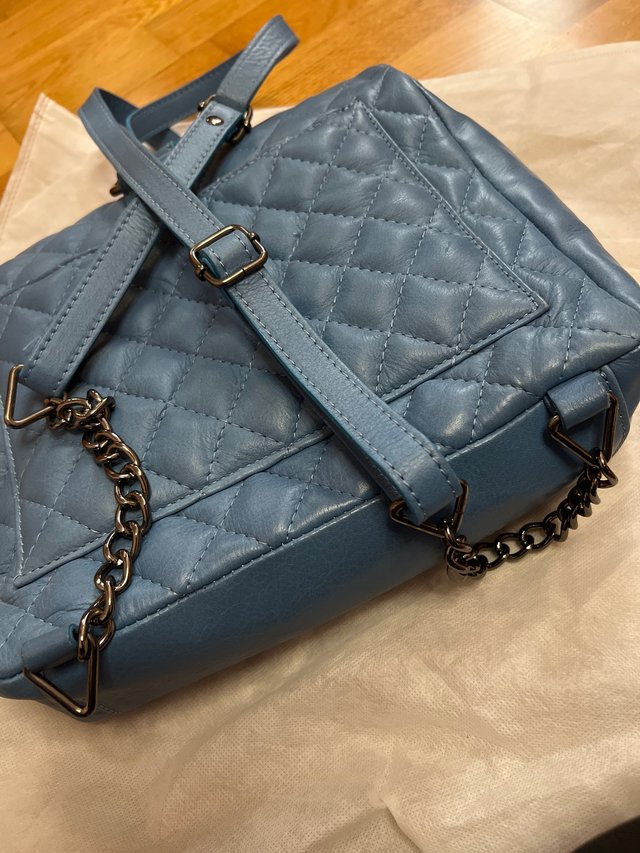 Bolso/mochilla de piel azul