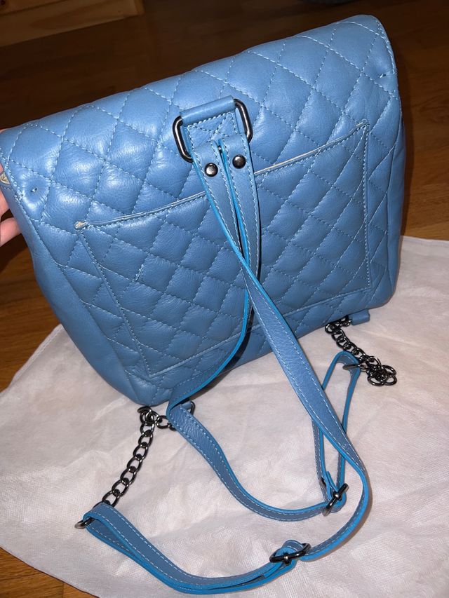 Bolso/mochilla de piel azul