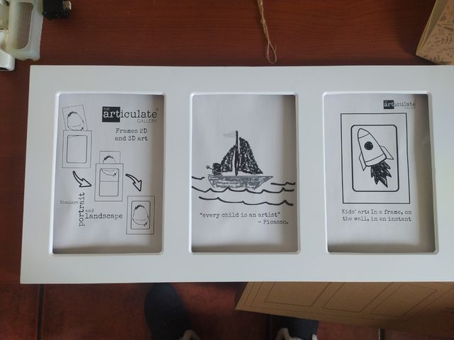 Marco triple para fotos o dibujos formato A4.