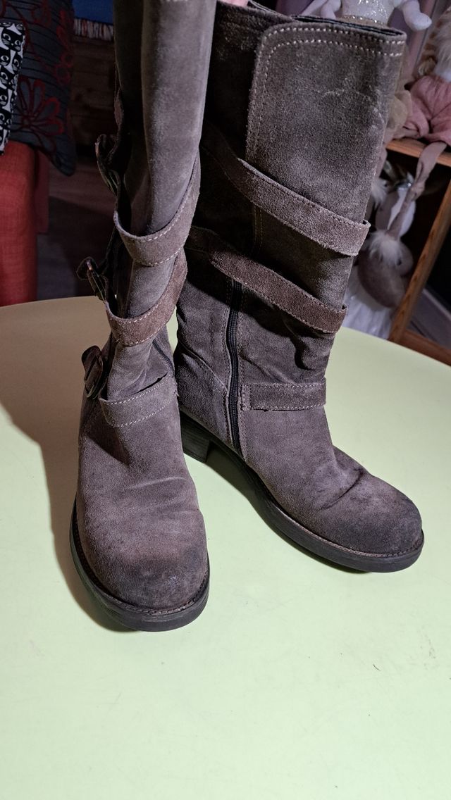 stivali scamosciati tortora n.36