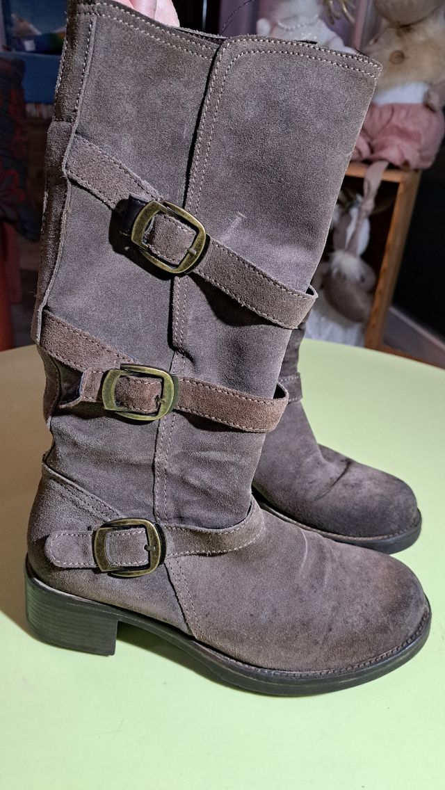 stivali scamosciati tortora n.36