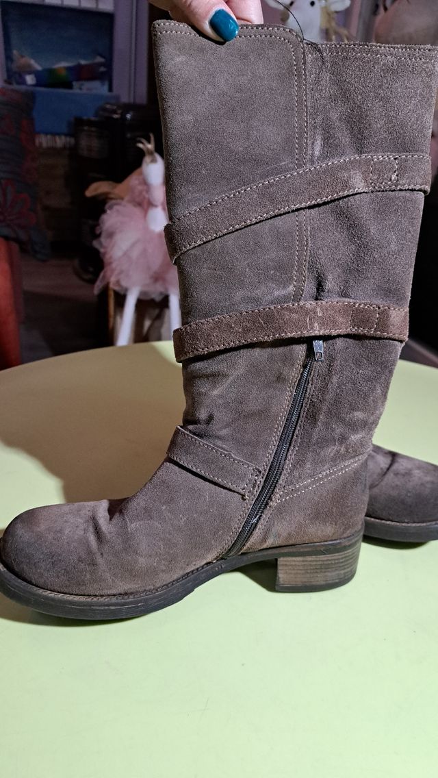 stivali scamosciati tortora n.36