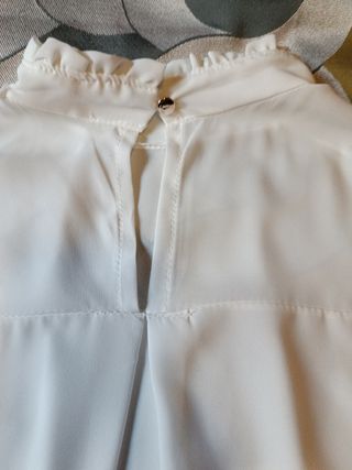 Blusa blanca transparente L