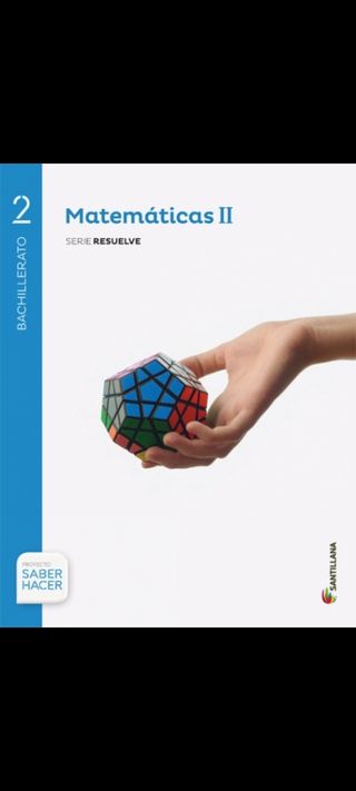Libro matemáticas de segundo de bachillerato