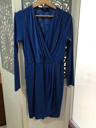 Vestido manga larga azul Yessica talla 40