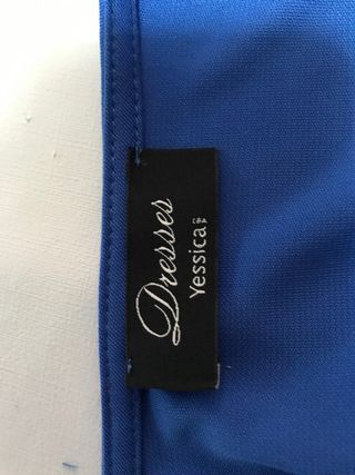Vestido manga larga azul Yessica talla 40
