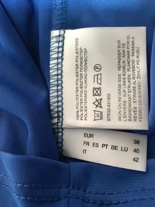 Vestido manga larga azul Yessica talla 40