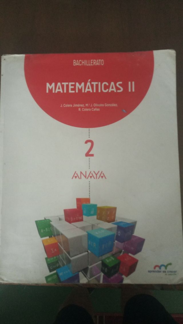 libro matemáticas 2 bachiller ANAYA