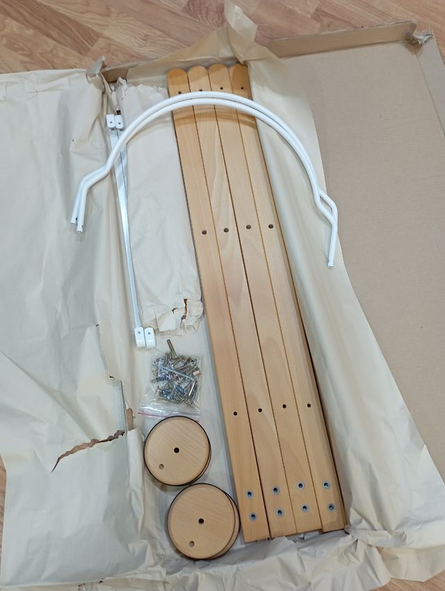 Pies capazo 80 madera/metal color natural