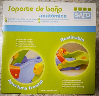 Silla de baño para bebé anatómico, reclinable.