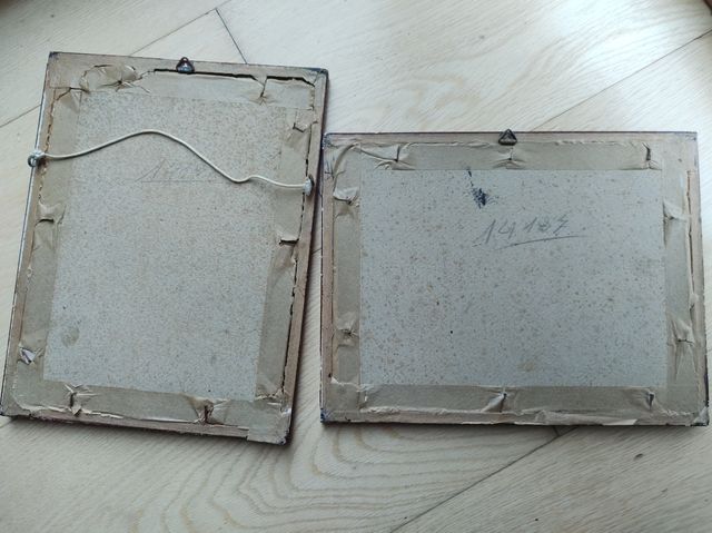 2 antiguas fotos, acto religioso Pz del Obradoiro