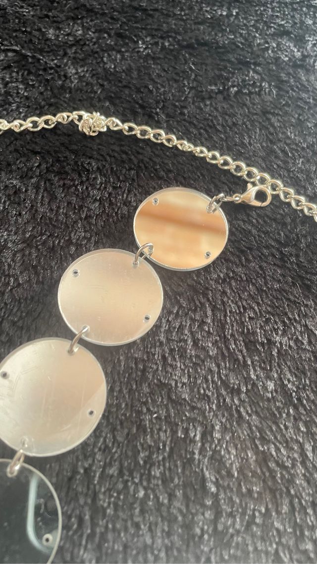 Top plateado plata de espejos