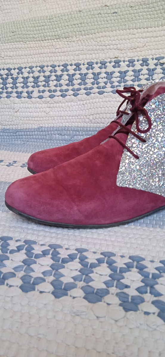 Botines ante y glitter N°39