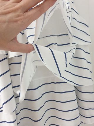 Top de Tirantes Rayas Marineras con Volantes