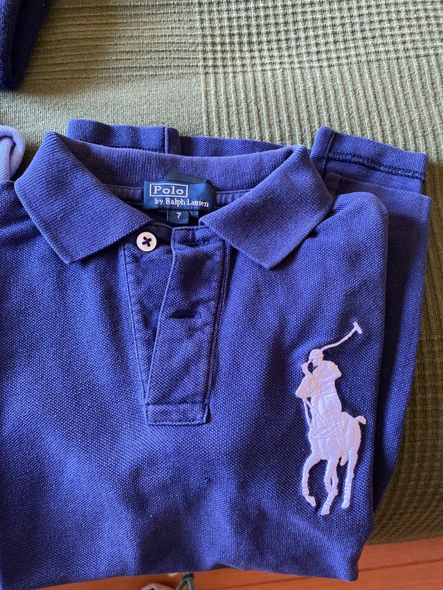 Polos talla 6 y 7 y chaleco azul T.7 Ralph Lauren 