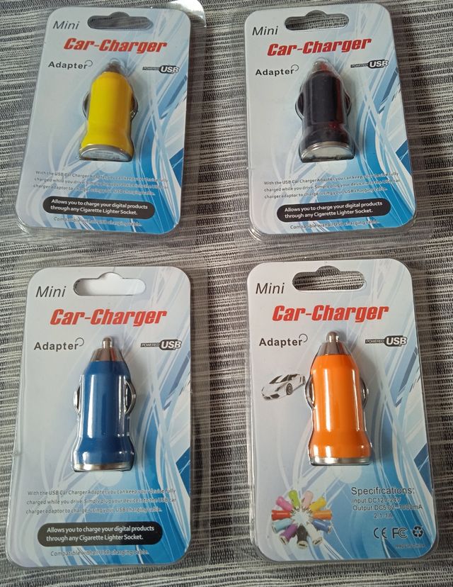 Cargadores USB para coche NUEVOS