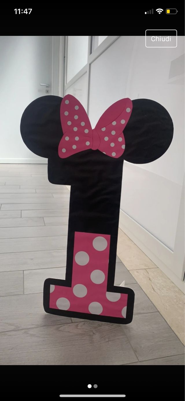Compleanno numero 1 tema minnie