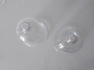 2 platos de cristal con tapa