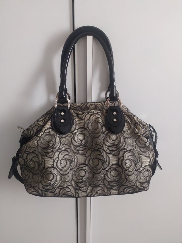 Borsa in pizzo Maddalena Marconi nera e panna