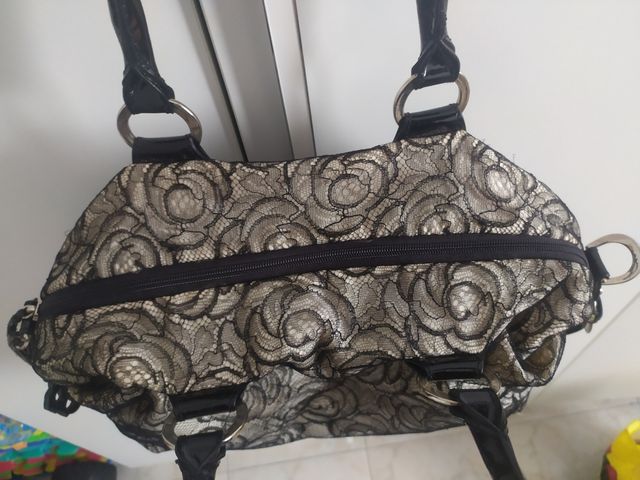 Borsa in pizzo Maddalena Marconi nera e panna