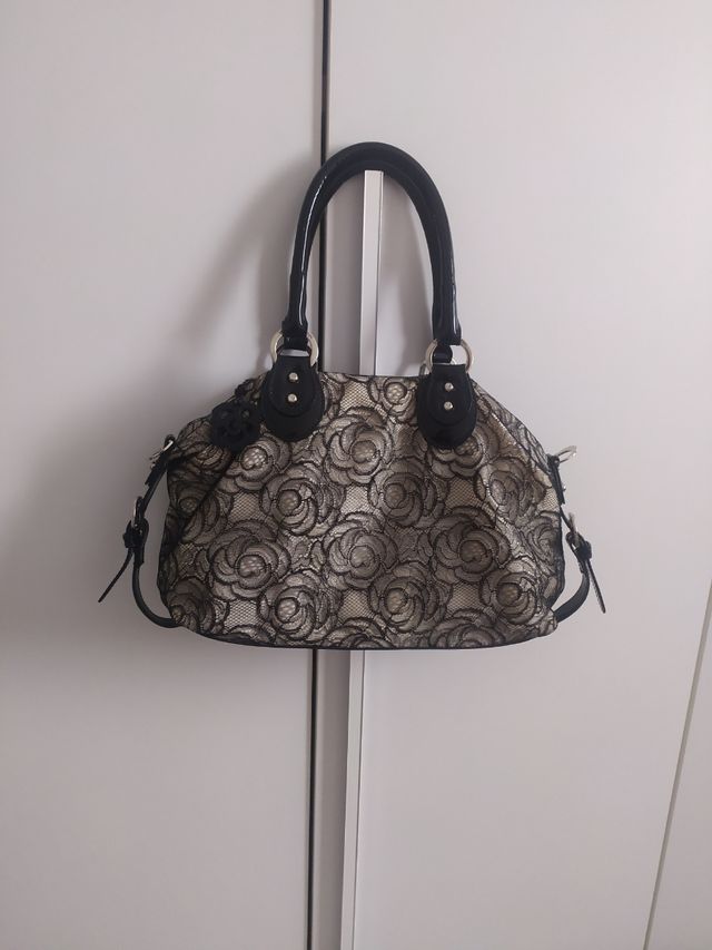 Borsa in pizzo Maddalena Marconi nera e panna