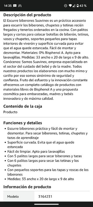 Escurre biberones Suavinex