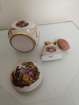 Atomizador y joyero RAFOR antiguo