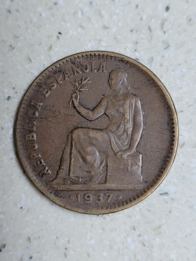 Moneda 50 centimos. Año 1937. República Española