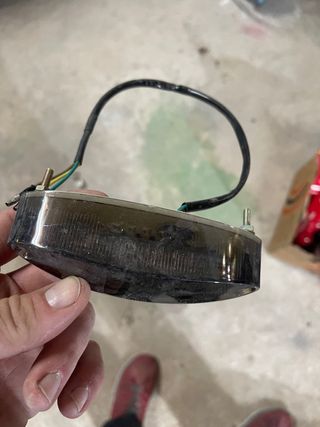 Luz de freno de led negra moto, quad, atv