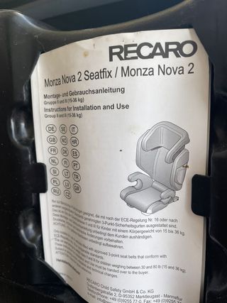 Silla Coche Recaro Monza 2