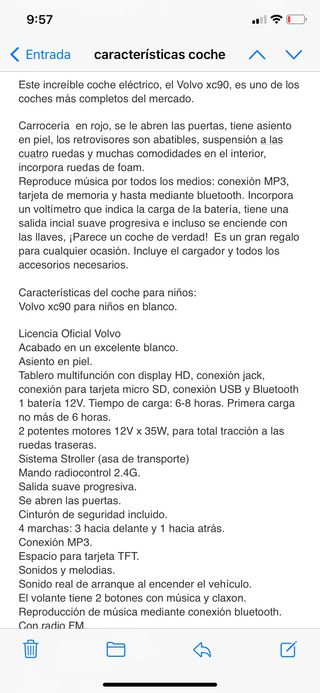 Coche a batería niños VOLVO XC90