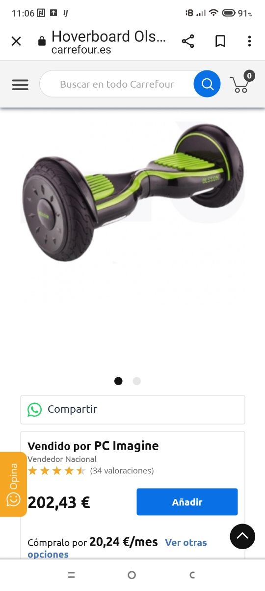 hovervoard Olsson XL de 10"