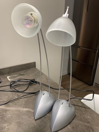 Lámparas 2 flexibles sobremesa de aluminio