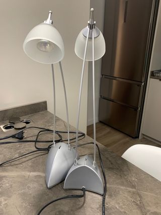 Lámparas 2 flexibles sobremesa de aluminio