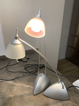 Lámparas 2 flexibles sobremesa de aluminio