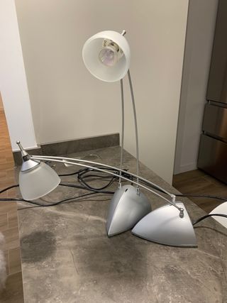 Lámparas 2 flexibles sobremesa de aluminio