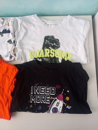 8 camisetas 4 a 5 años manga corta y larga