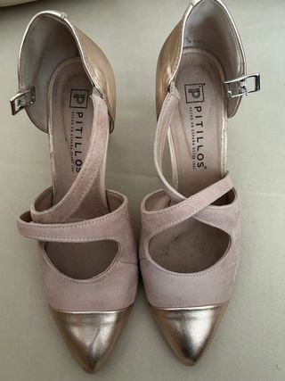 Zapatos tacón rosas Pitillos