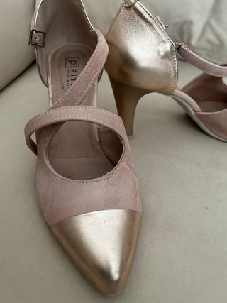 Zapatos tacón rosas Pitillos