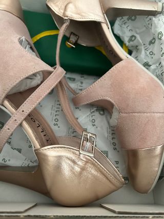 Zapatos tacón rosas Pitillos