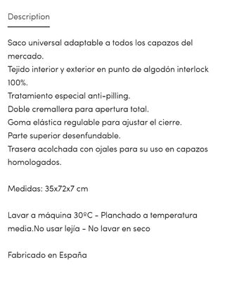 Saco capazo y maxicosi universal