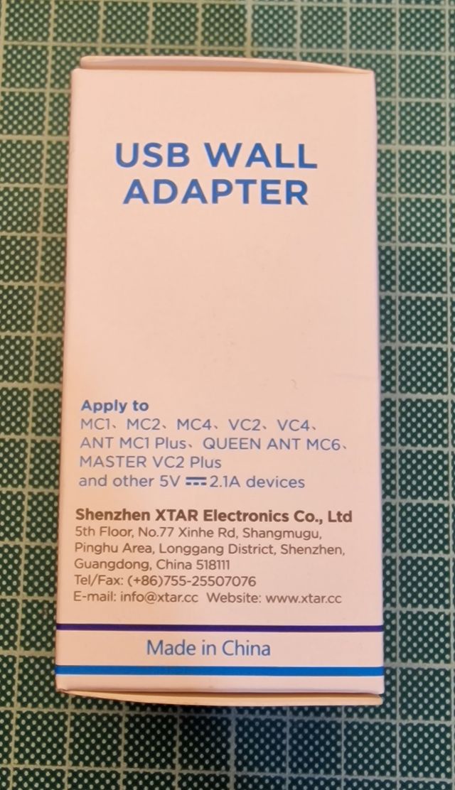 Cargador Pared 125/220v Xtar usb Salida 5.0v 2.1A