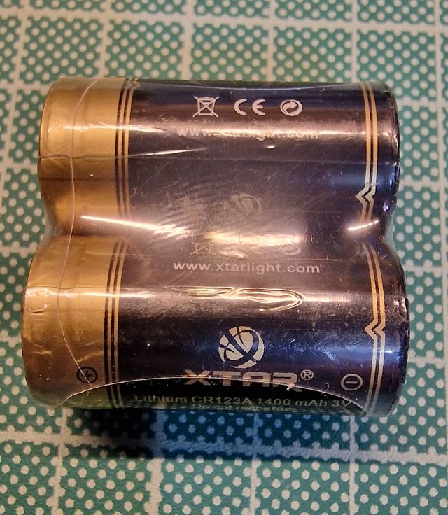 Batería de Litio CR123A 1400mAh 3V "No Recargable"